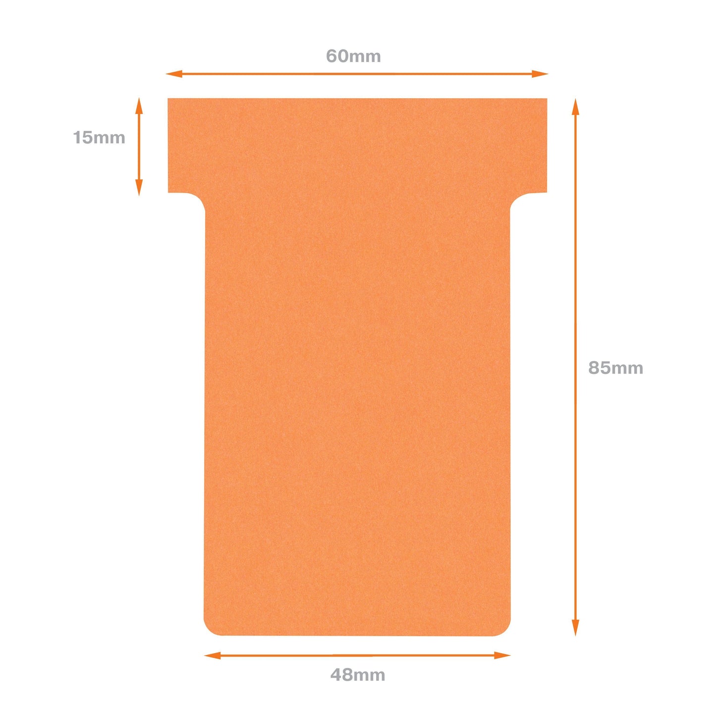 Planbord T-Kaart Nobo Nr 2 48mm Oranje, set van 100 stuks - 6