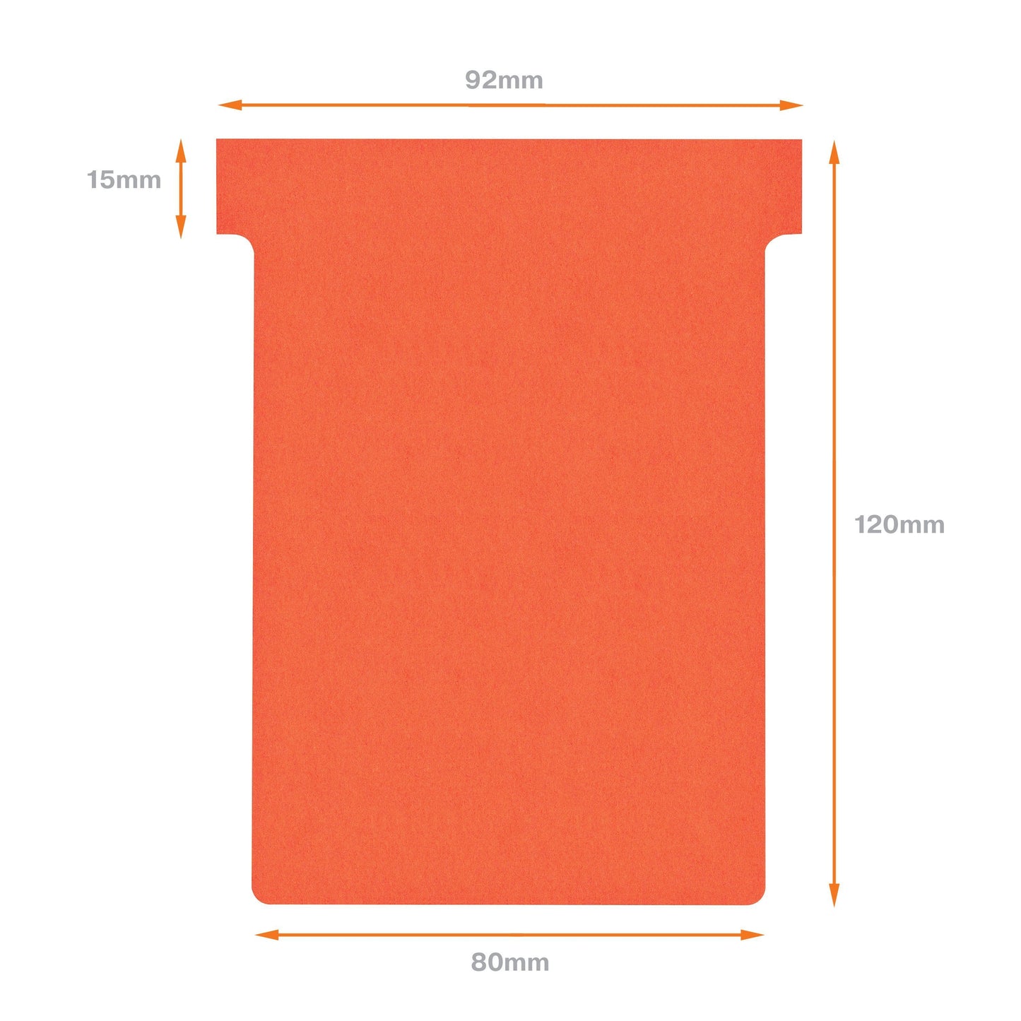 Planbord T-Kaart Nobo Nr 3 Rood, 80mm breed, pak 100 stuks - 4