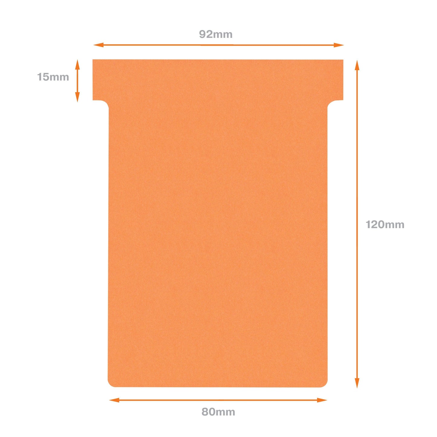 T-Kaart Nobo NR 3 80mm Oranje, Pak van 100 - 4