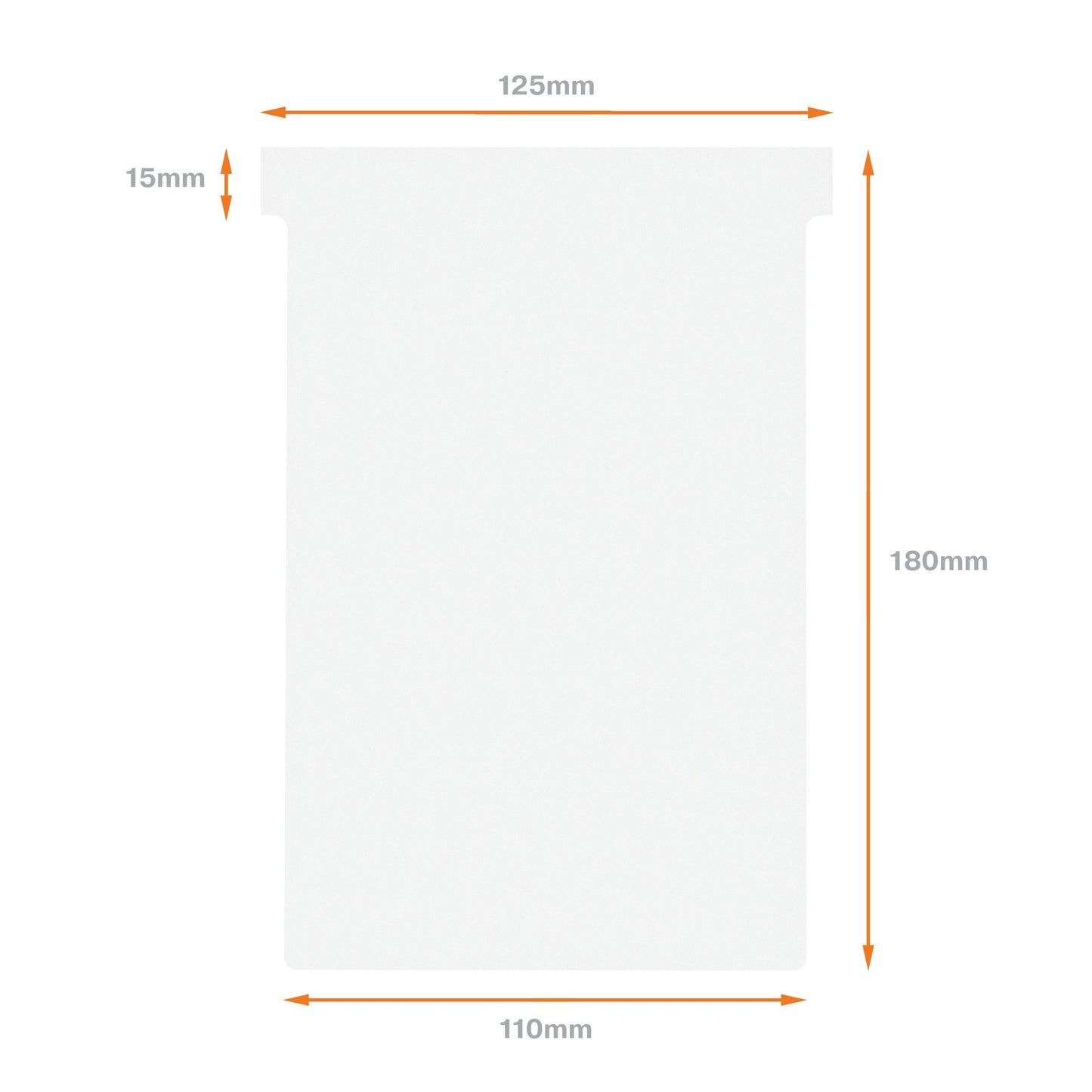 Planbord T-Kaart Nobo Nr 4 112mm Wit, set van 100 stuks - 3
