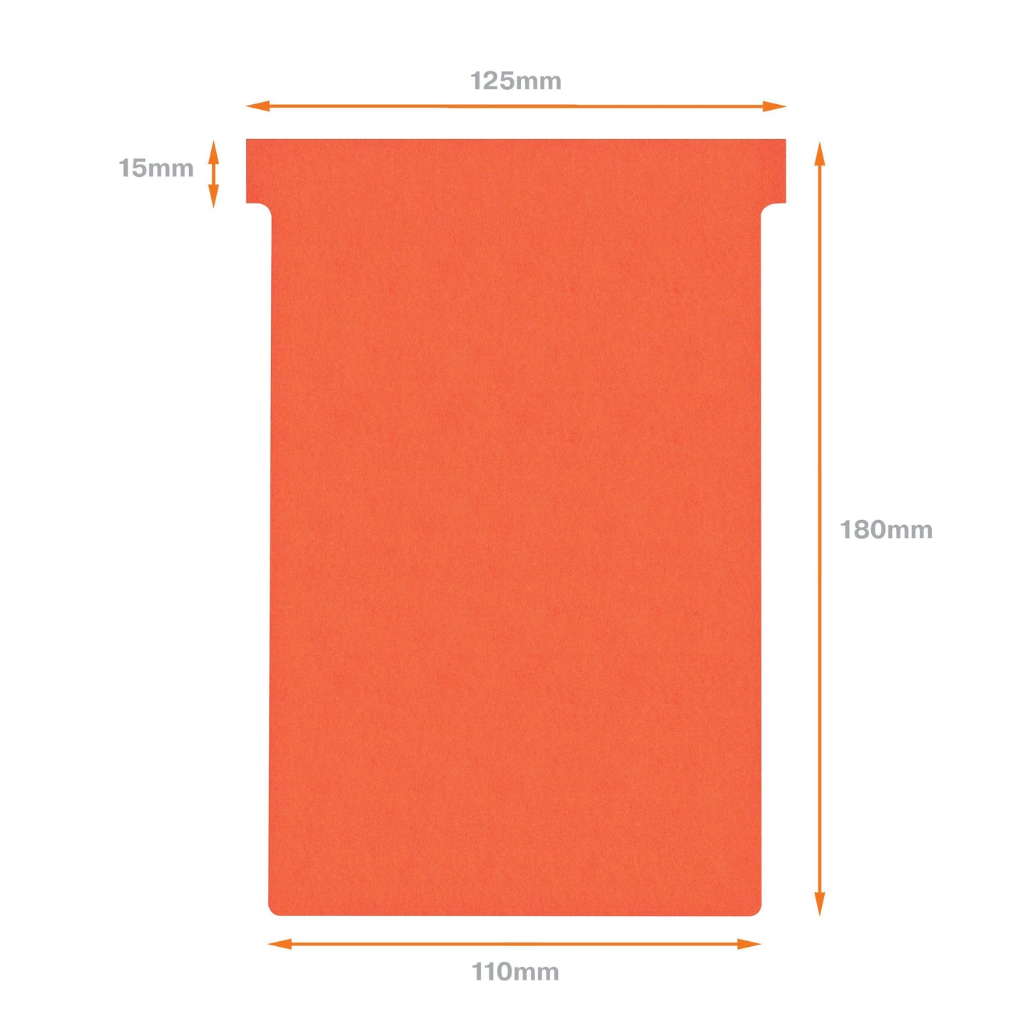 Planbord T-Kaart NOBO 112mm Rood, Pak van 100 stuks - 4