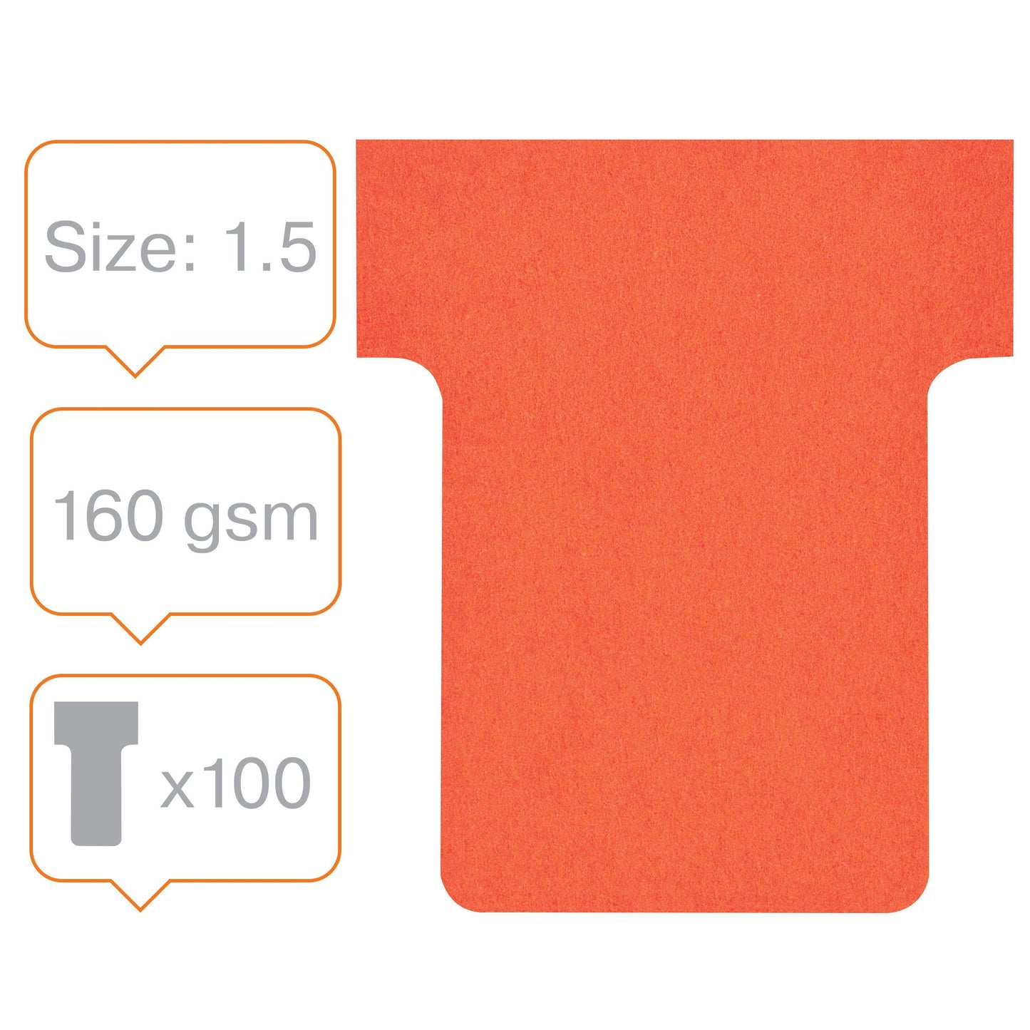 Planbord T-Kaart Nobo Nr 1.5 Rood, 36mm breed, pak 100 stuks - 4