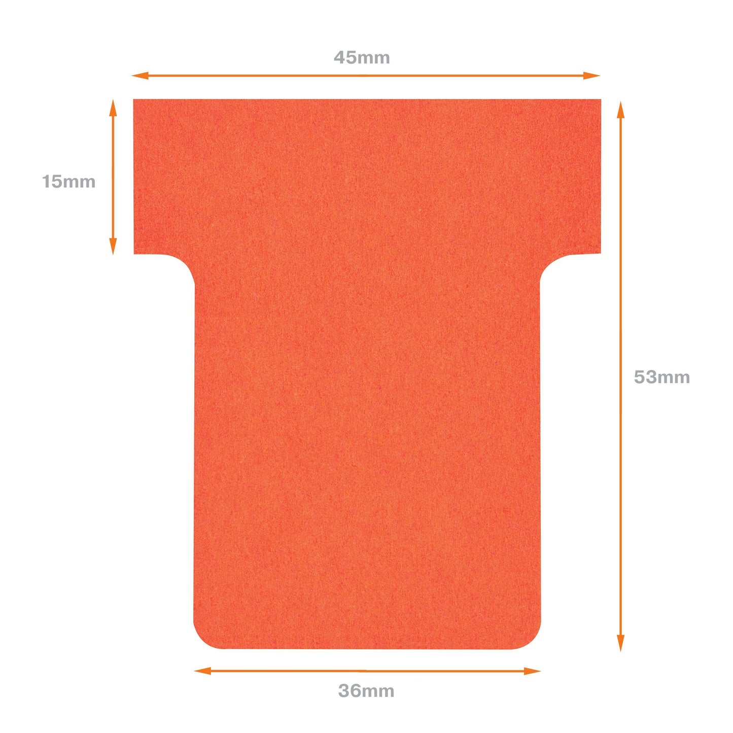 Planbord T-Kaart Nobo Nr 1.5 Rood, 36mm breed, pak 100 stuks - 5