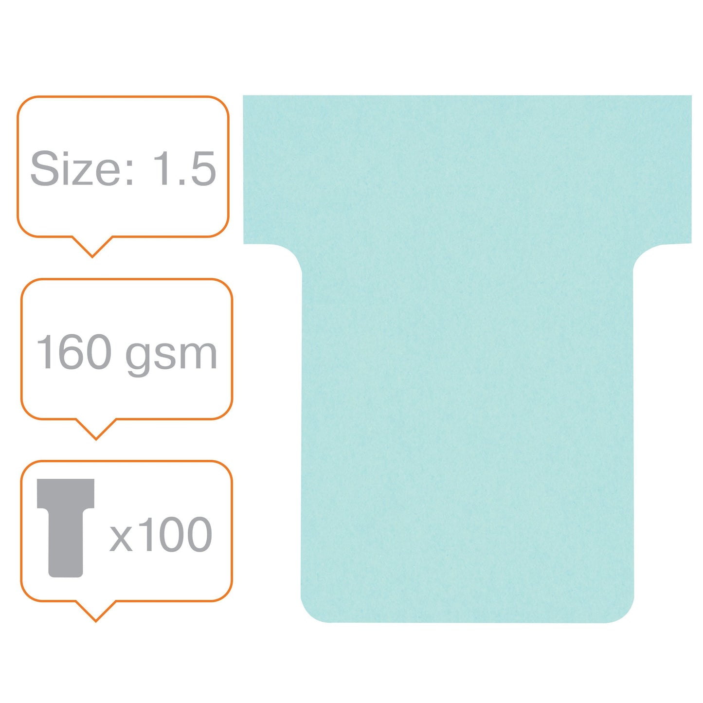 Planbord T-Kaart Nobo Nr 1.5 36mm Blauw, set van 100 stuks - 3