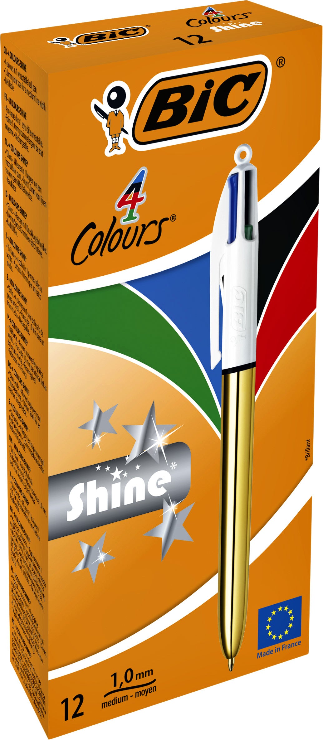 Balpen Bic 4-Kleuren Shine M Goud - 2