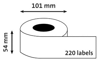 Quantore badge labels 54x101mm, 220 stuks - 2