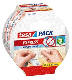 Verpakkingstape Tesapack Expr 50mx50mm hand afscheurbaar