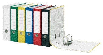Qbasic A4 80mm Wit Kartonnen Ordner met Rugetiket - 2