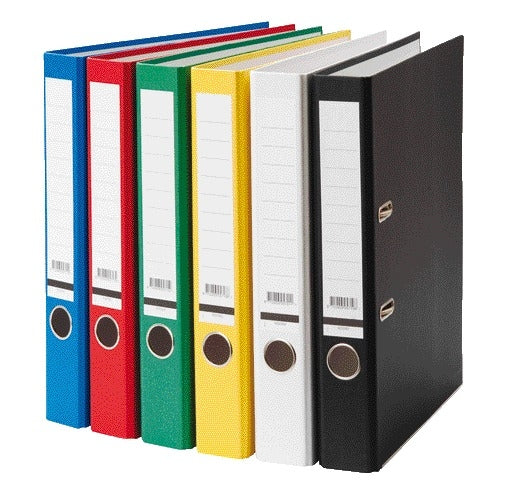 Ordner Qbasic A4 50mm Geel met kartonnen omslag en metalen grijpgat - 3