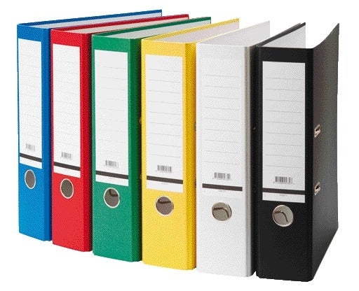 Ordner Qbasic A4 80mm Geel met kartonnen omslag en metalen grijpgat - 3