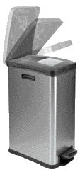 Afvalbak EKO Rejoice pedaalemmer 30 liter mat RVS - 2