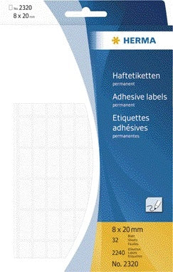 Etiket HERMA 2320 8x20mm wit (2240 stuks)