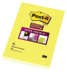 Memoblok Post-it 660 Super Sticky 102x152mm Geel - 2