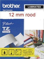 Brother TZE-232 Gelamineerde Labeltape 12mmx8m Wit op Rood - 3