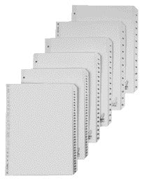 Tabbladen Kangaro G431C A4 31-rings met cijfers en grijze PP kaft - 2