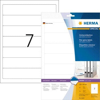 Hermetiketten HERMA 8620 smal 38x192mm zelfklevend wit