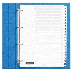 Tabblad Quantore 4-rings karton wit 170gr 1-20