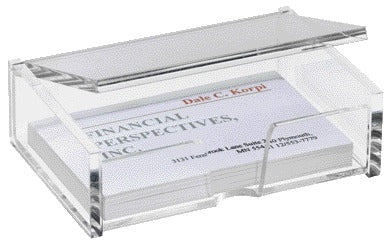 Sigel Visitekaartbak 80 Kaarten 90x58 mm, Glashelder