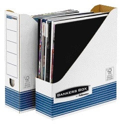Tijdschriftcassette Bankers Box System A4 Wit Blauw