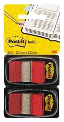 Post-it Indextabs 680 25.4x43.2mm DuoPack Rood