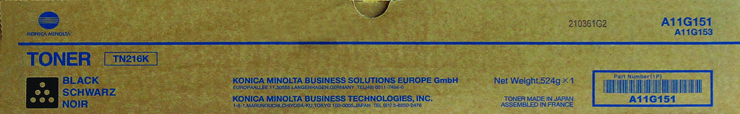 Minolta TN-216 Zwarte tonercartridge voor professionele documenten - 2