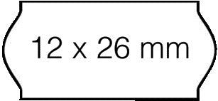 Prijsetiket 12x26mm Open-Data C6, Afneembaar, Wit