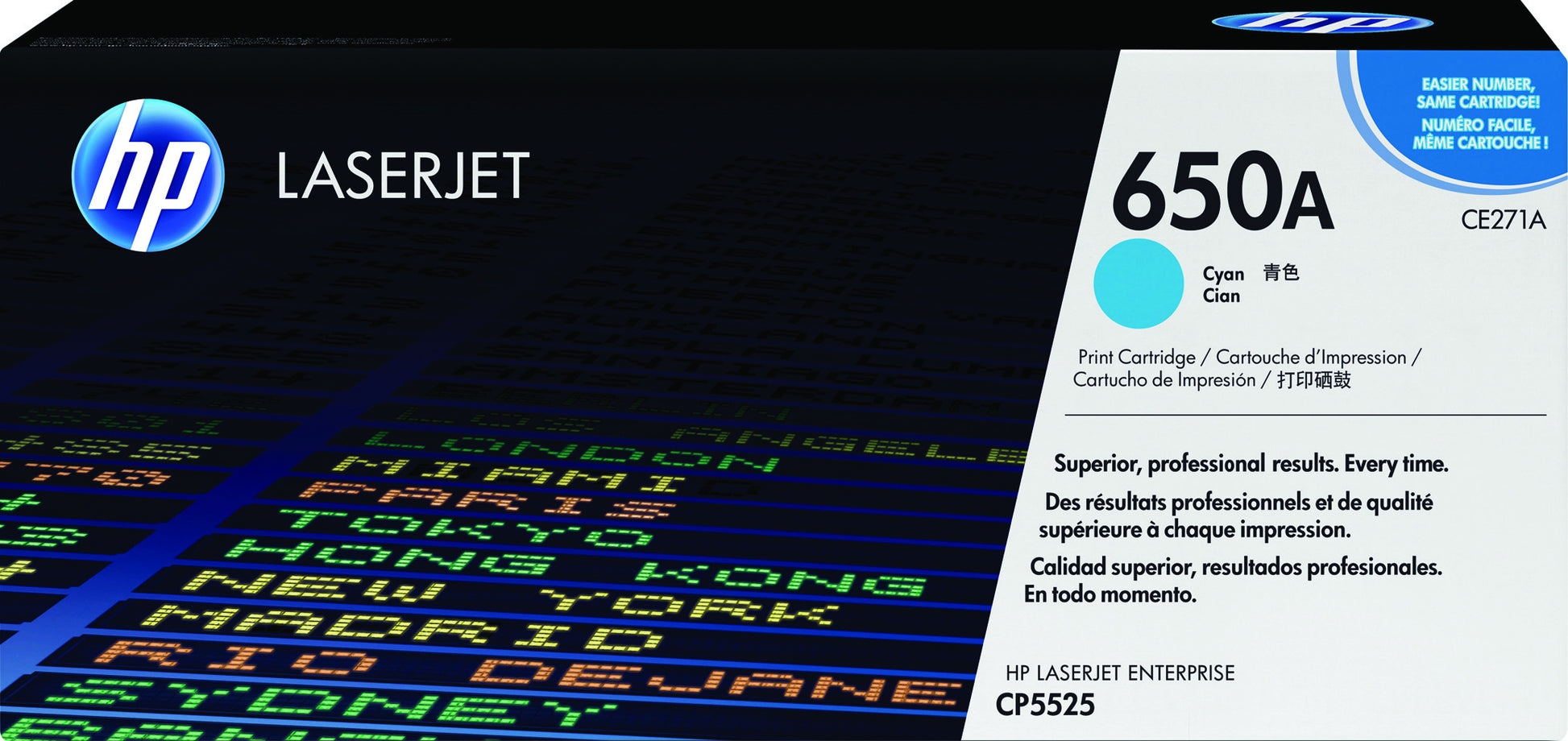 HP CE271A (650A) Blauwe Tonercartridge voor Kleurprinten