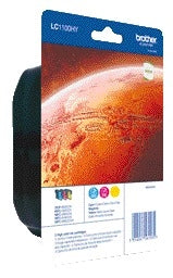 Brother LC-1100VALBP Zwart + 3 Kleuren Multi-Color Inktcartridge - 2