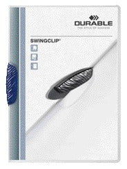 Durable Swingclip Klemmap A4 blauw, milieuvriendelijk polypropyleen