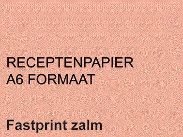 Fastprint A6 receptpapier 80g zalm