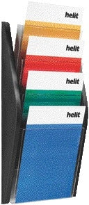 Wandfolderhouder Helit 4x A4 zwart