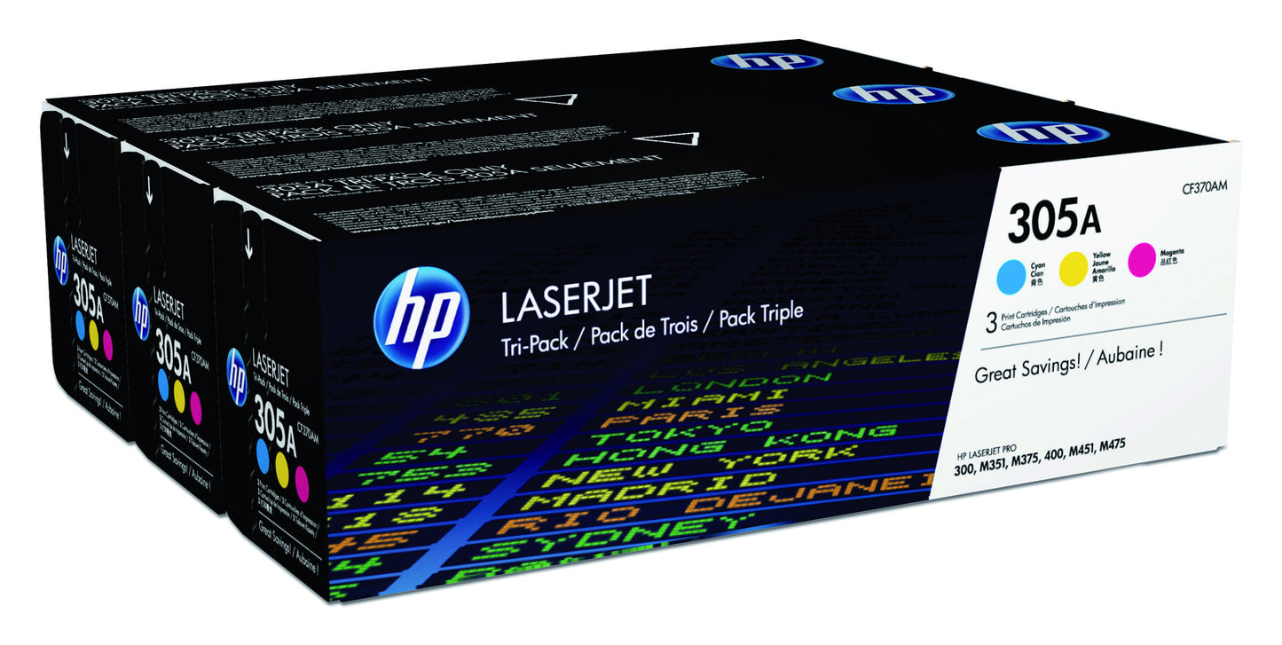 HP CF370AM 305A Multi-Color Tonercartridge (3 kleuren)