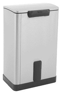 Afvalbak EKO E-Cube pedaalemmer 40 liter RVS - 3