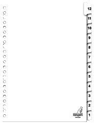 Kangaro PK412CM A4 23-rings kartonnen tabbladen 12-delig met cijfers - 3