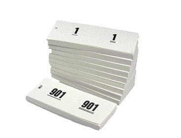 Nummerblok 42x105mm, Nummering 1-1000, Wit, 10 Stuks