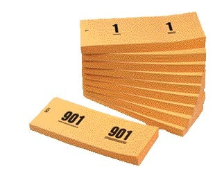 Nummerblok 42x105mm, 1-1000, oranje, 10 stuks