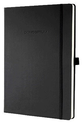 Sigel Conceptum Pure A4+ Notitieboek Zwart met Inhoudsopgave