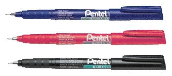 Fineliner Pentel NMF50 F rood - Watervast, 0,4mm - 3