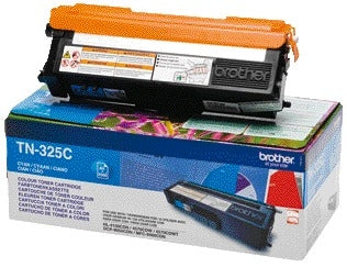 Toner Brother TN-325C Blauw - 3500 Pagina’s, Origineel voor Brother printers