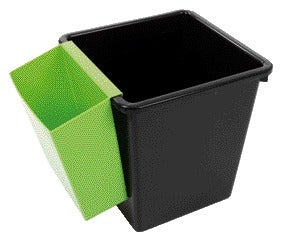 Inzetbak voor vierkante tapse papierbak, groen - 2