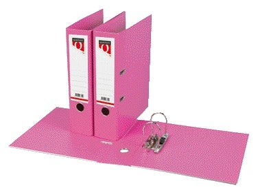 Ordner Quantore A4 80mm PP roze met hefboommechaniek