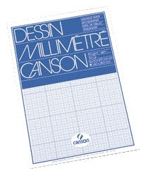 Millimeterblok Canson A4 90 g/m² blauw 50 vel - 2