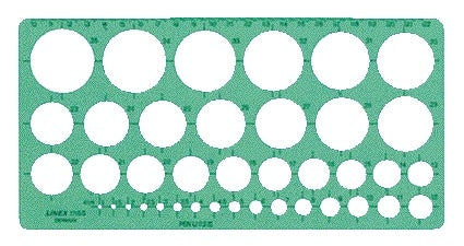 Cirkelsjabloon Linex 39 Circles 1,5-4,5mm