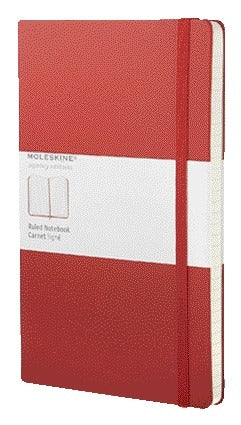 Notitieboek Moleskine Large 130x210mm gelinieerd, rood hardcover