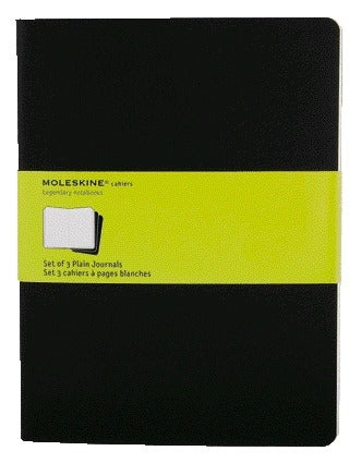 Moleskine Schrift 240 Pag Zwart 190x250mm, Set van 3