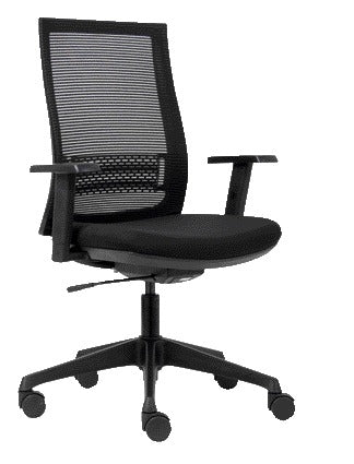 Bureaustoel Euroseats Canillo 002 zwart, synchroonmechaniek en 2-locking - 3