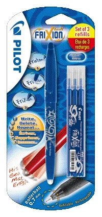 Pilot FriXion BL-FR7 M + 3 Vullingen Blauw