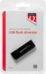 Quantore USB-stick 16GB USB 2.0 Zwart - Compact en Snel - 2