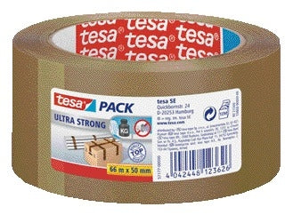 Verpakkingstape Tesapack Ultra 66mx50mm bruin