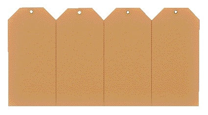 Kartonnen label HF2 NR5 55x110mm met versterkt ophangoog - 2